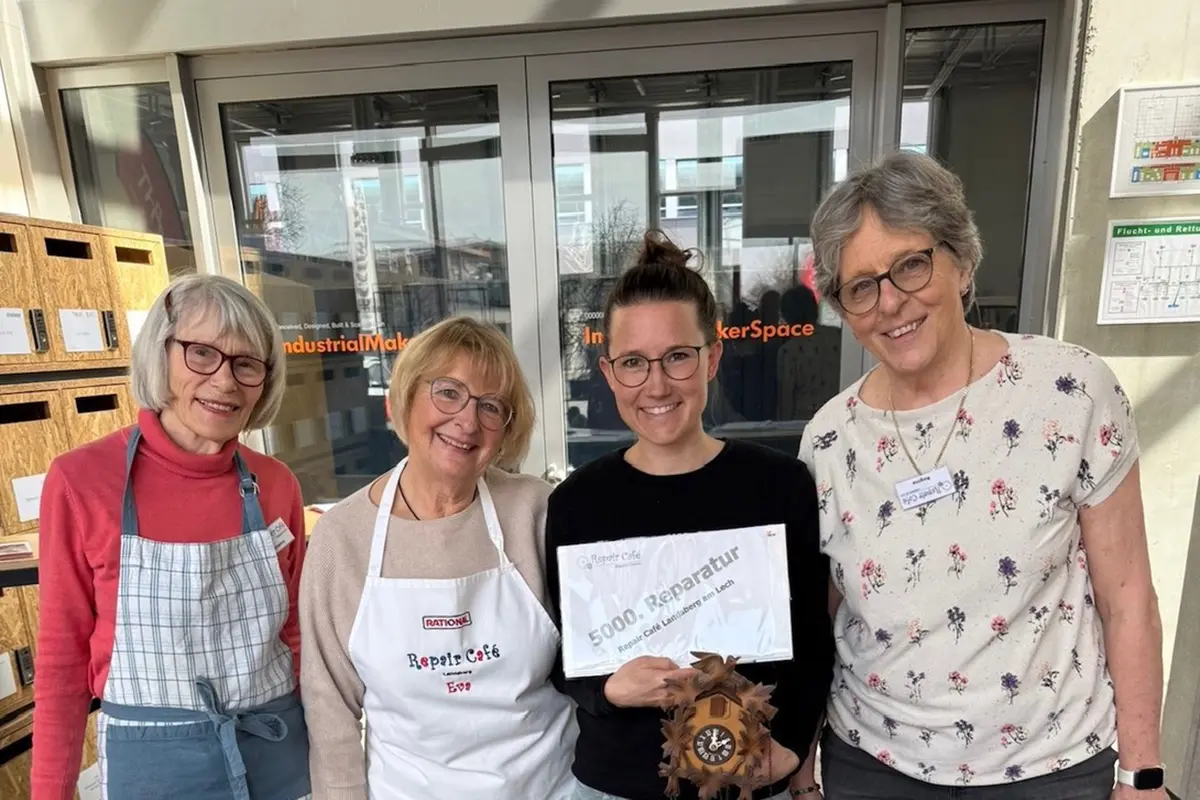 Repair Café Landsberg erreicht 5000. Reparaturauftrag